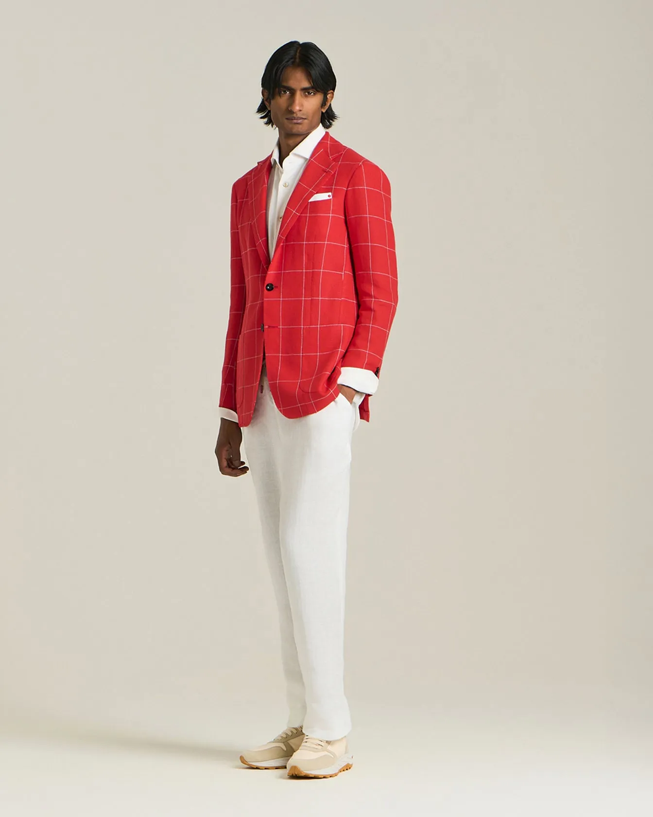 CHECKED CASHMERE BLEND BLAZER sold by Kiton product image thumbnail 5