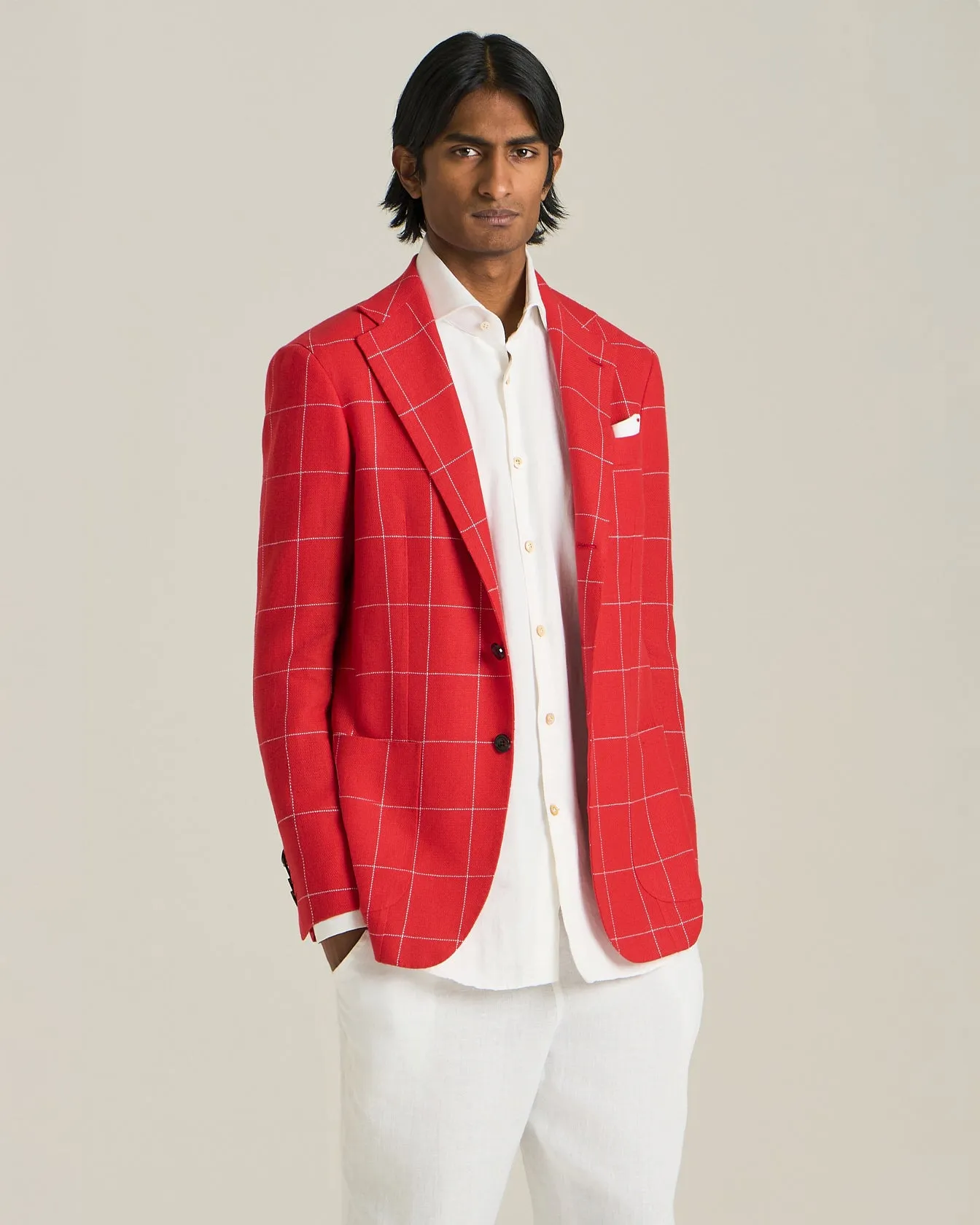 CHECKED CASHMERE BLEND BLAZER sold by Kiton product image thumbnail 2