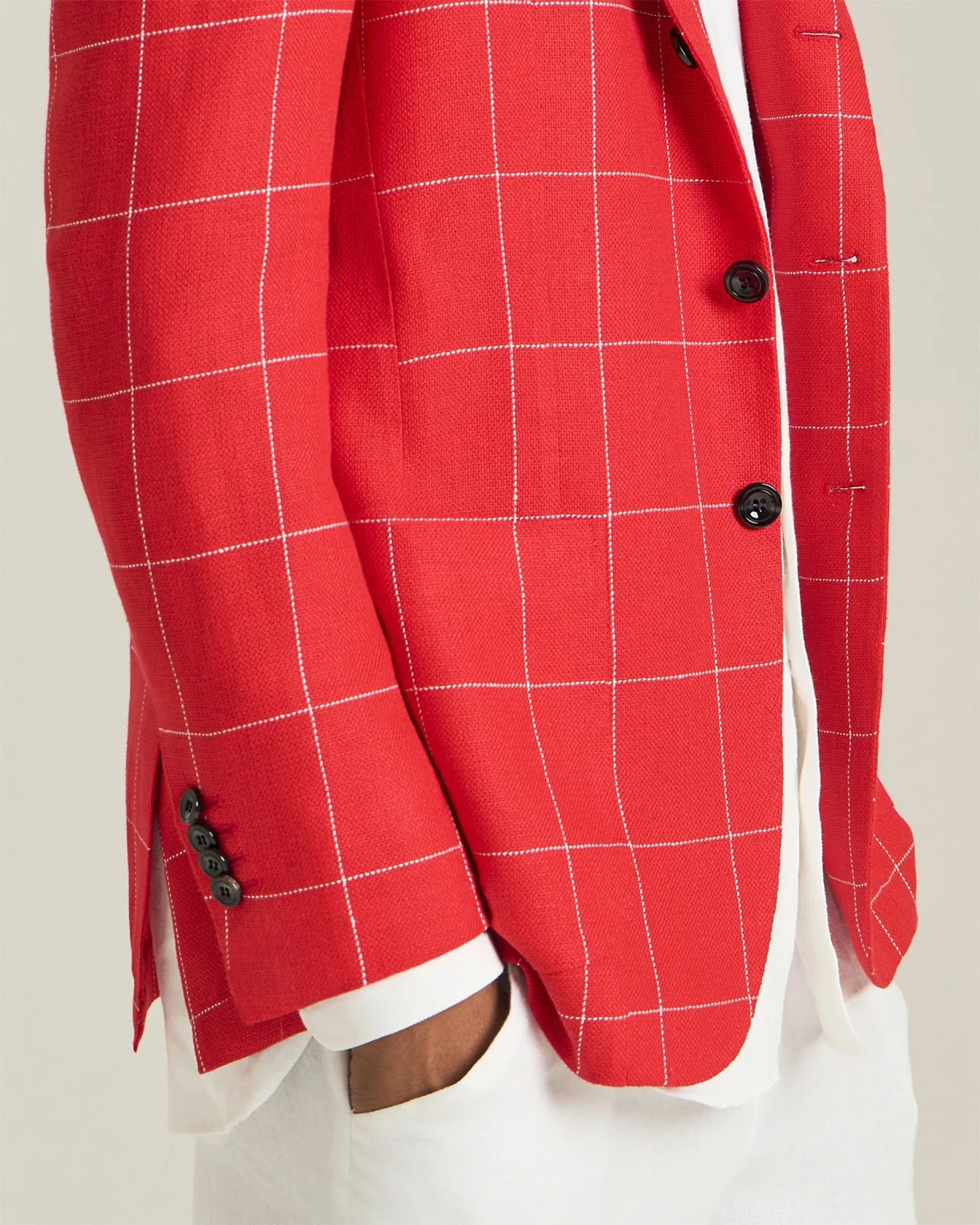 CHECKED CASHMERE BLEND BLAZER sold by Kiton product image thumbnail 4