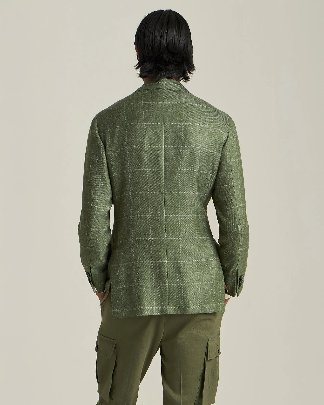 CHECKED CASHMERE BLEND BLAZER sold by Kiton product image thumbnail 3