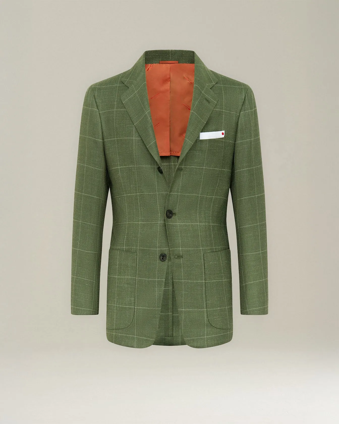 CHECKED CASHMERE BLEND BLAZER sold by Kiton