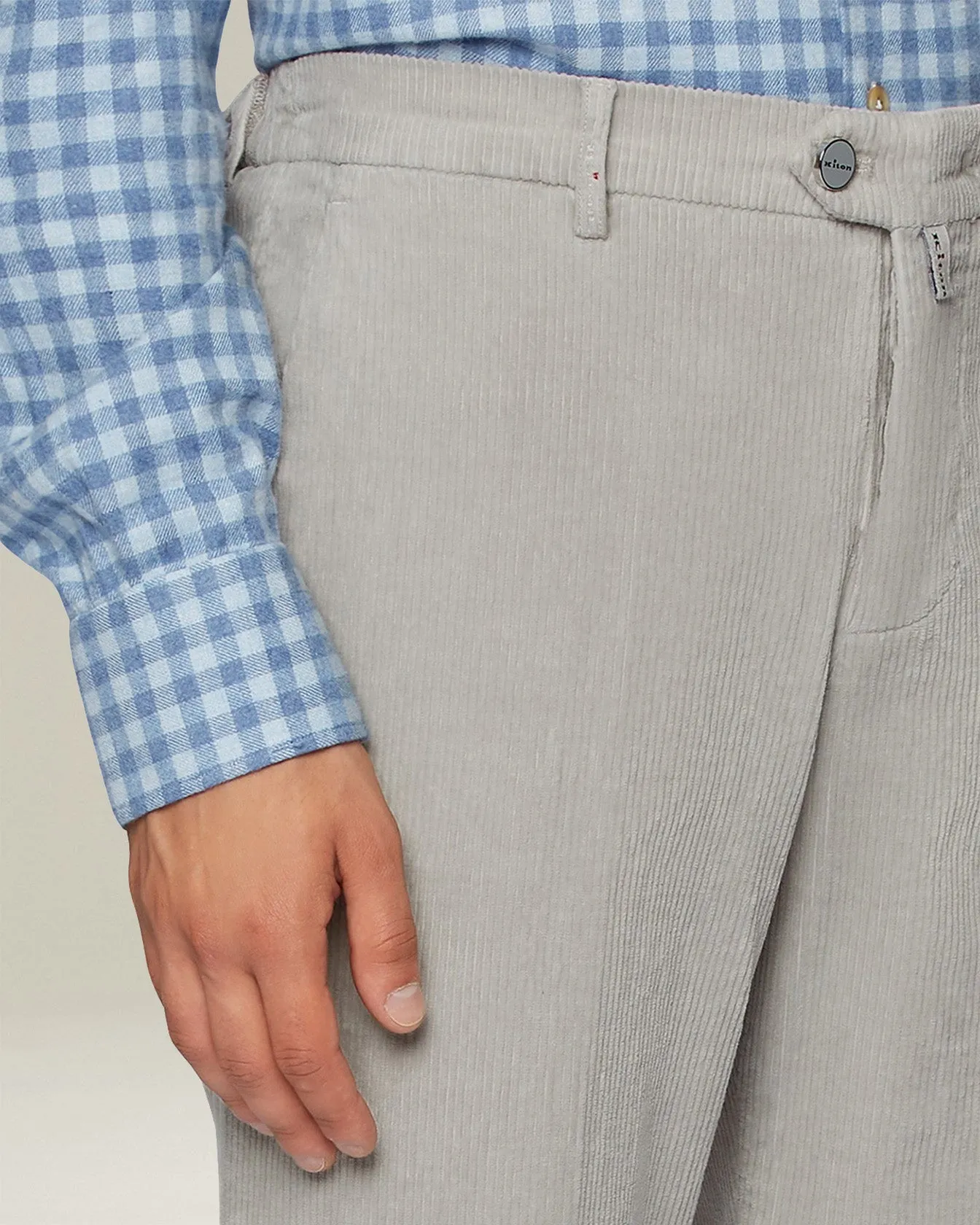 CASUAL COTTON AND CASHMERE TROUSERS sold by Kiton product image thumbnail 4
