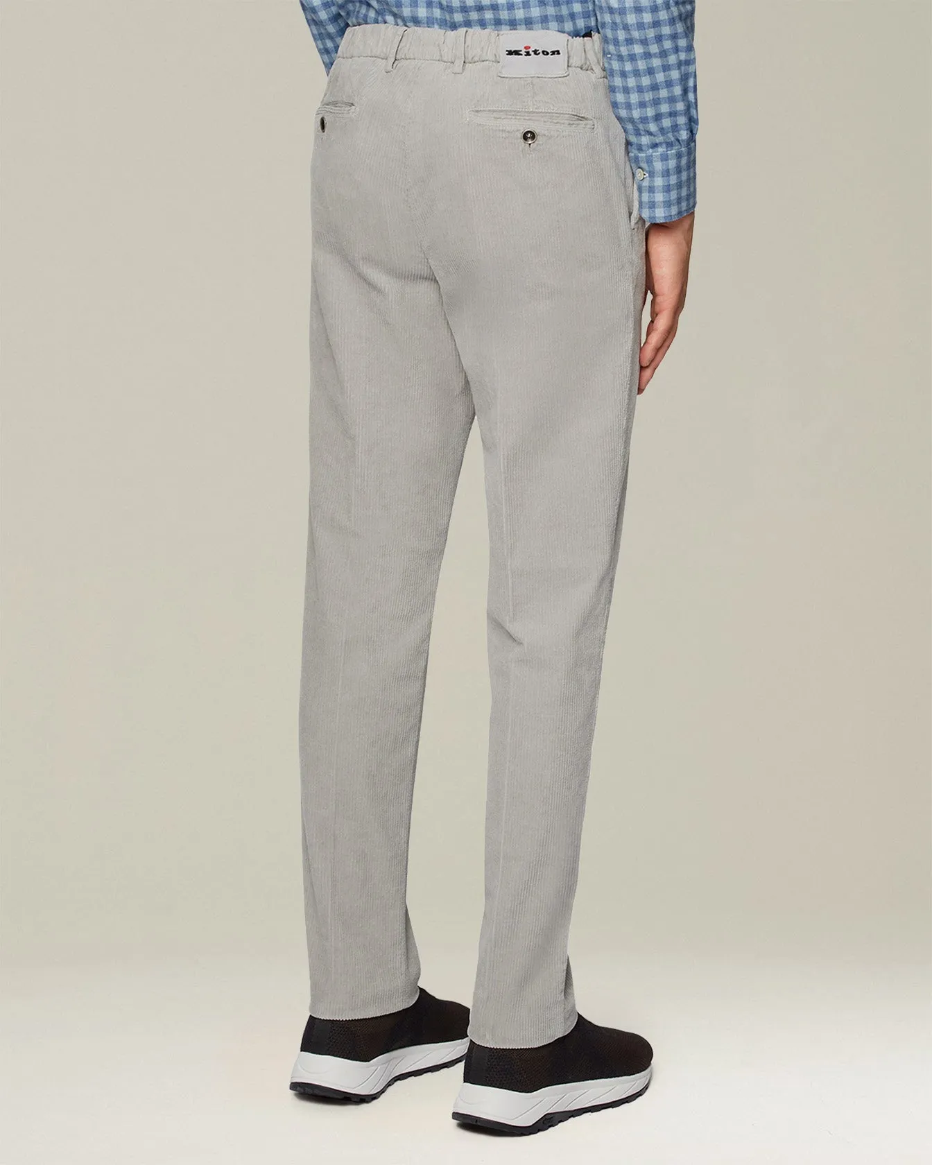 CASUAL COTTON AND CASHMERE TROUSERS sold by Kiton product image thumbnail 3