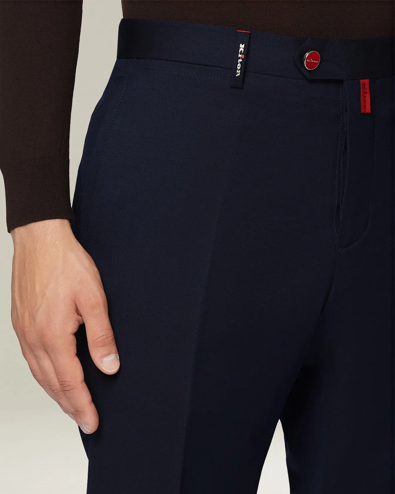 WOOL CHINO TROUSERS sold by Kiton product image thumbnail 4