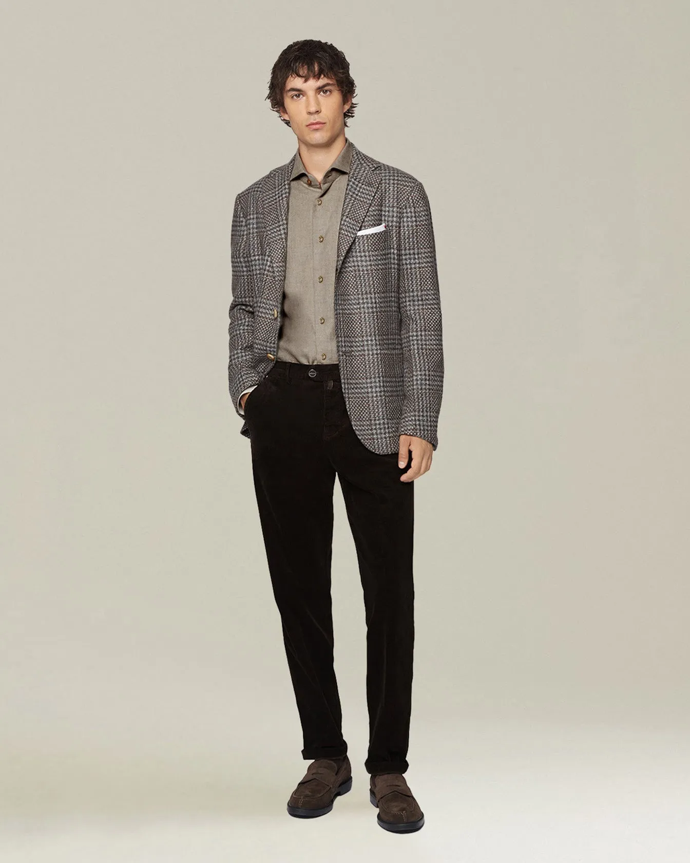MONOCHROME FLANNEL SHIRT sold by Kiton product image thumbnail 5