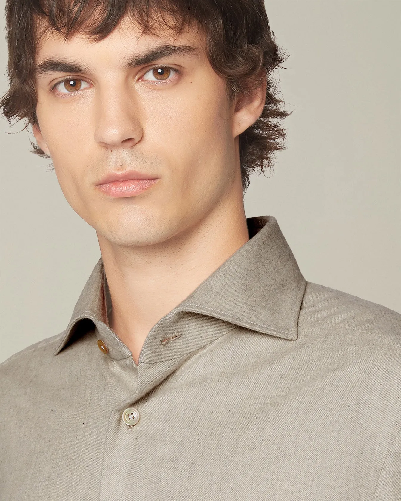 MONOCHROME FLANNEL SHIRT sold by Kiton product image thumbnail 4