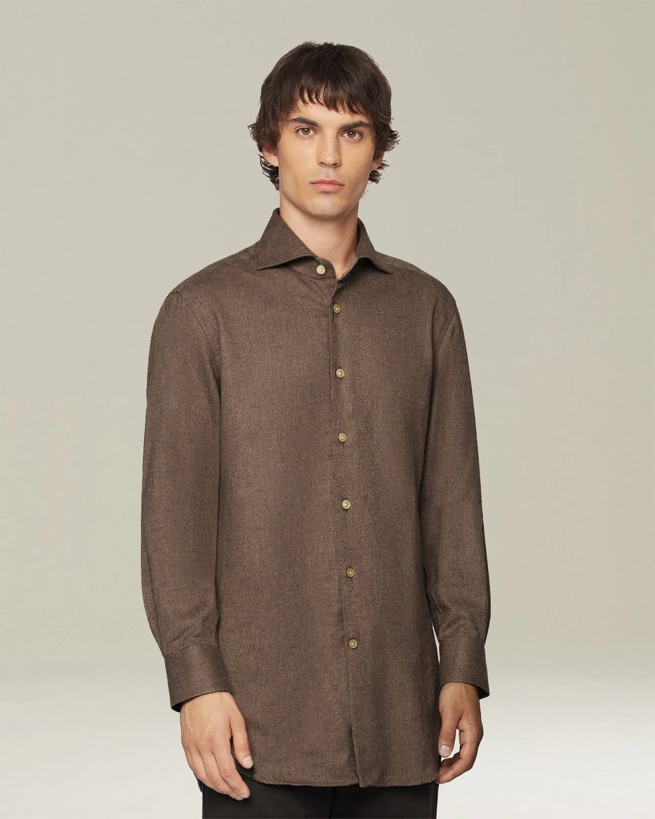 MONOCHROME FLANNEL SHIRT sold by Kiton product image thumbnail 2