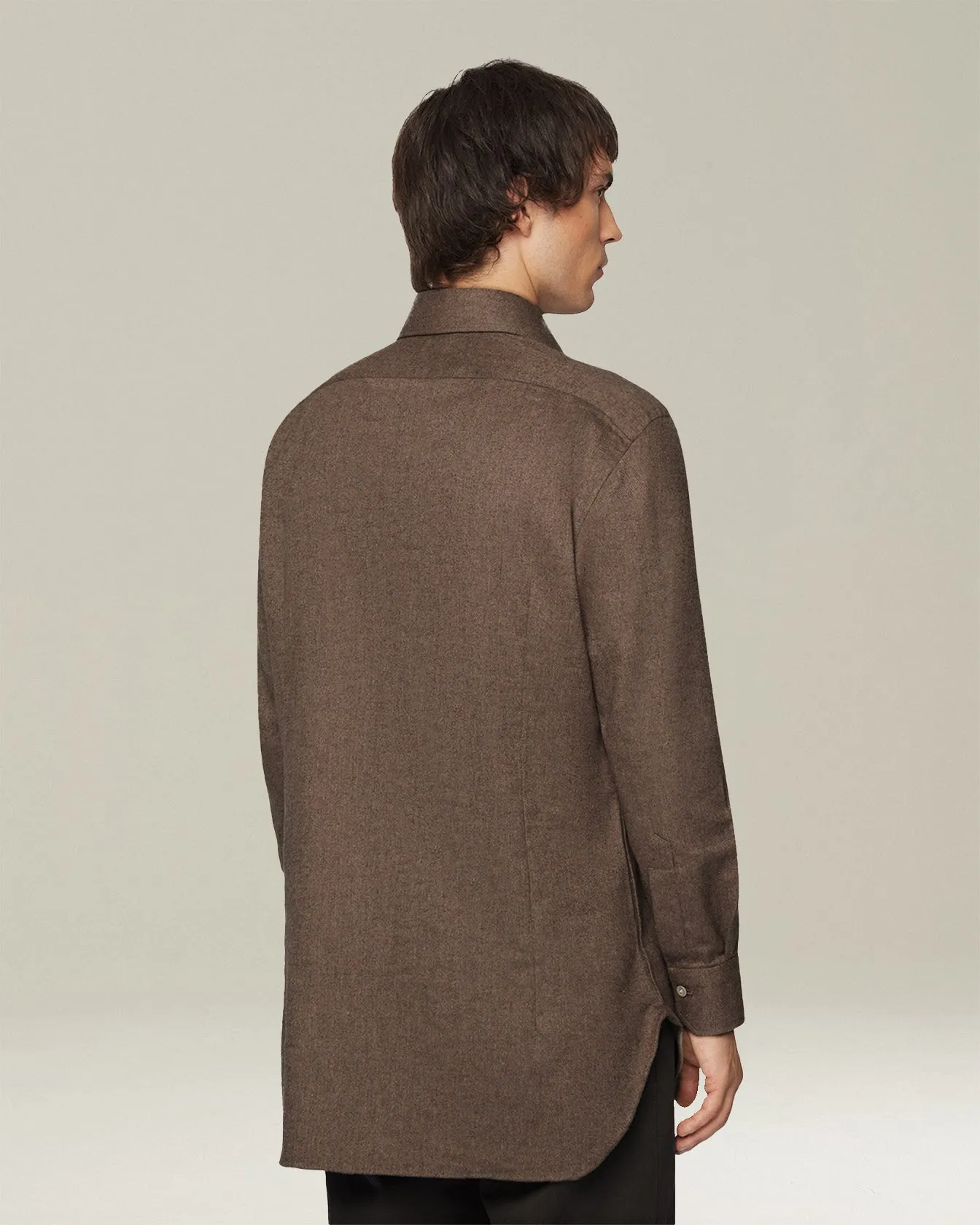 MONOCHROME FLANNEL SHIRT sold by Kiton product image thumbnail 3