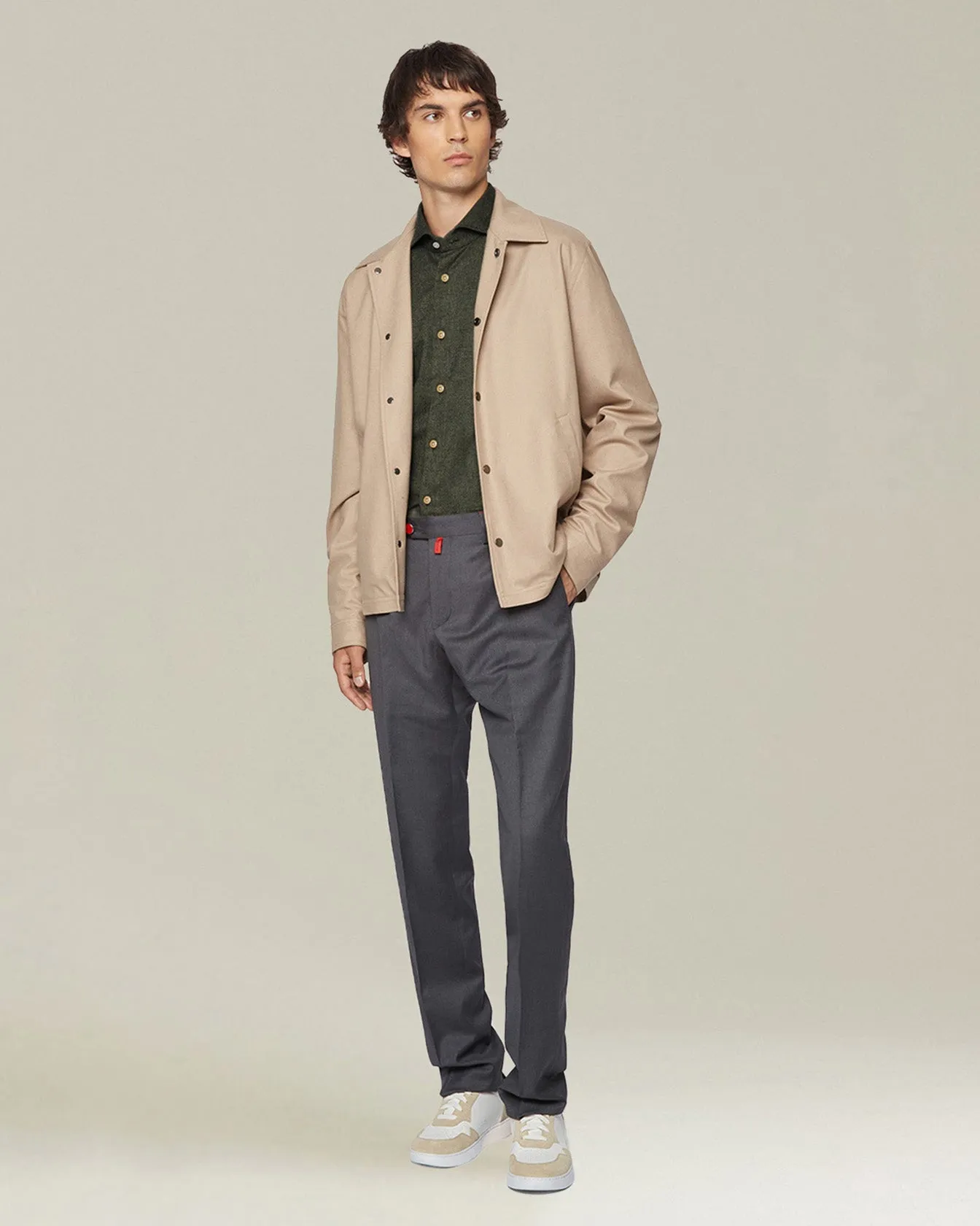 MONOCHROME FLANNEL SHIRT sold by Kiton product image thumbnail 5