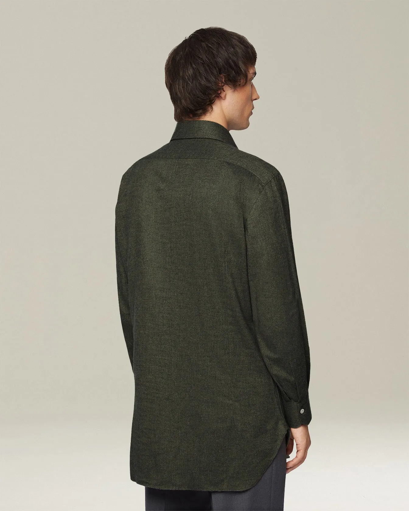 MONOCHROME FLANNEL SHIRT sold by Kiton product image thumbnail 3