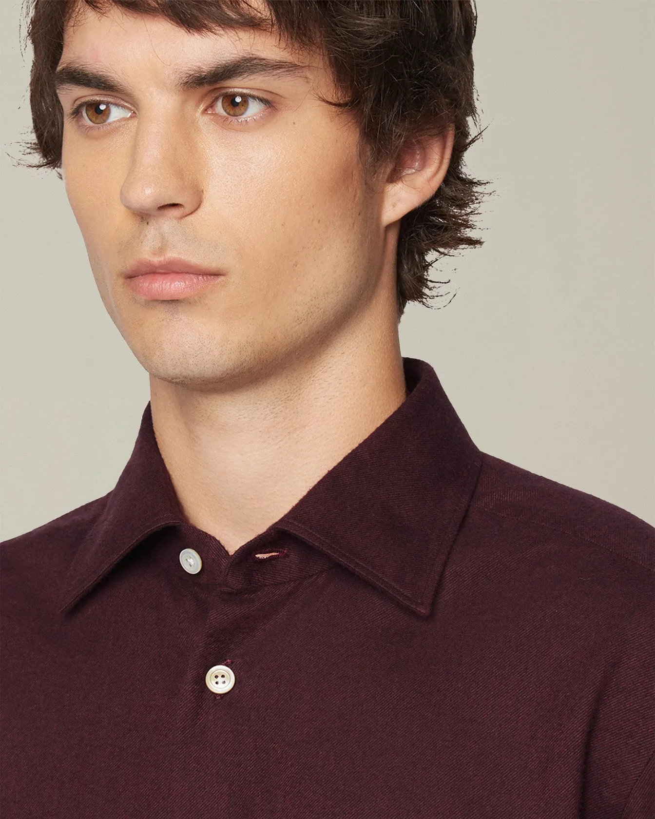 MONOCHROME FLANNEL SHIRT sold by Kiton product image thumbnail 4