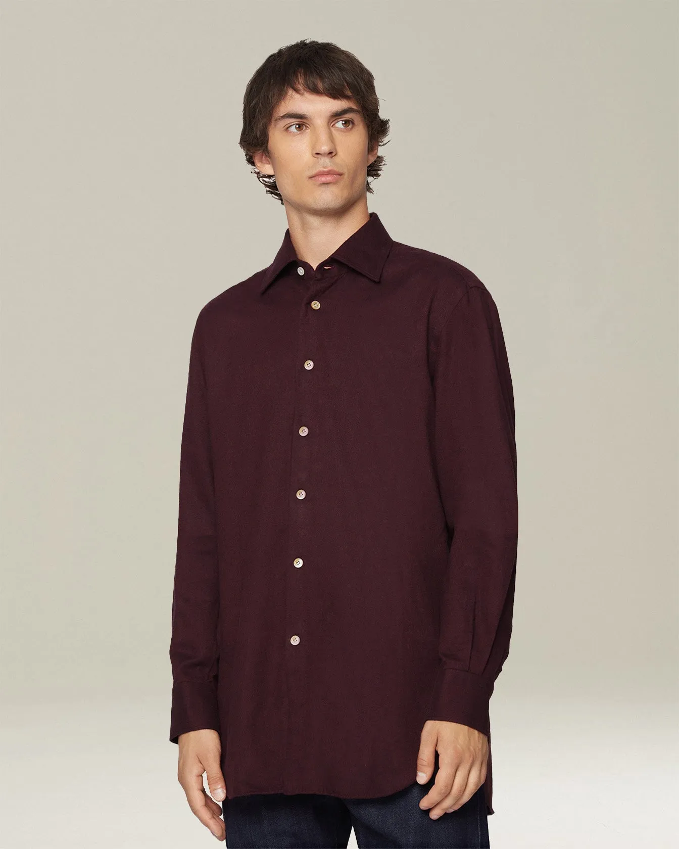 MONOCHROME FLANNEL SHIRT sold by Kiton product image thumbnail 2