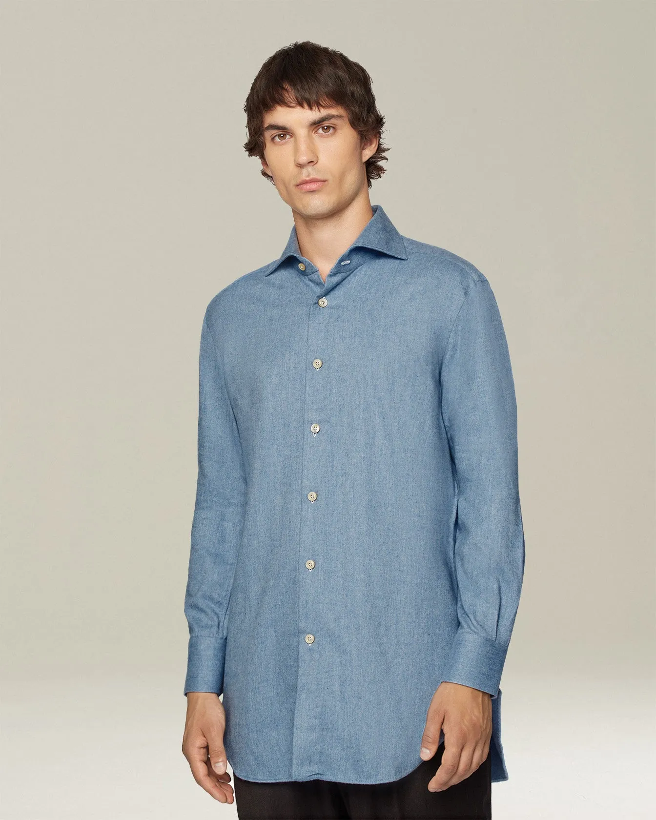 MONOCHROME FLANNEL SHIRT sold by Kiton product image thumbnail 2