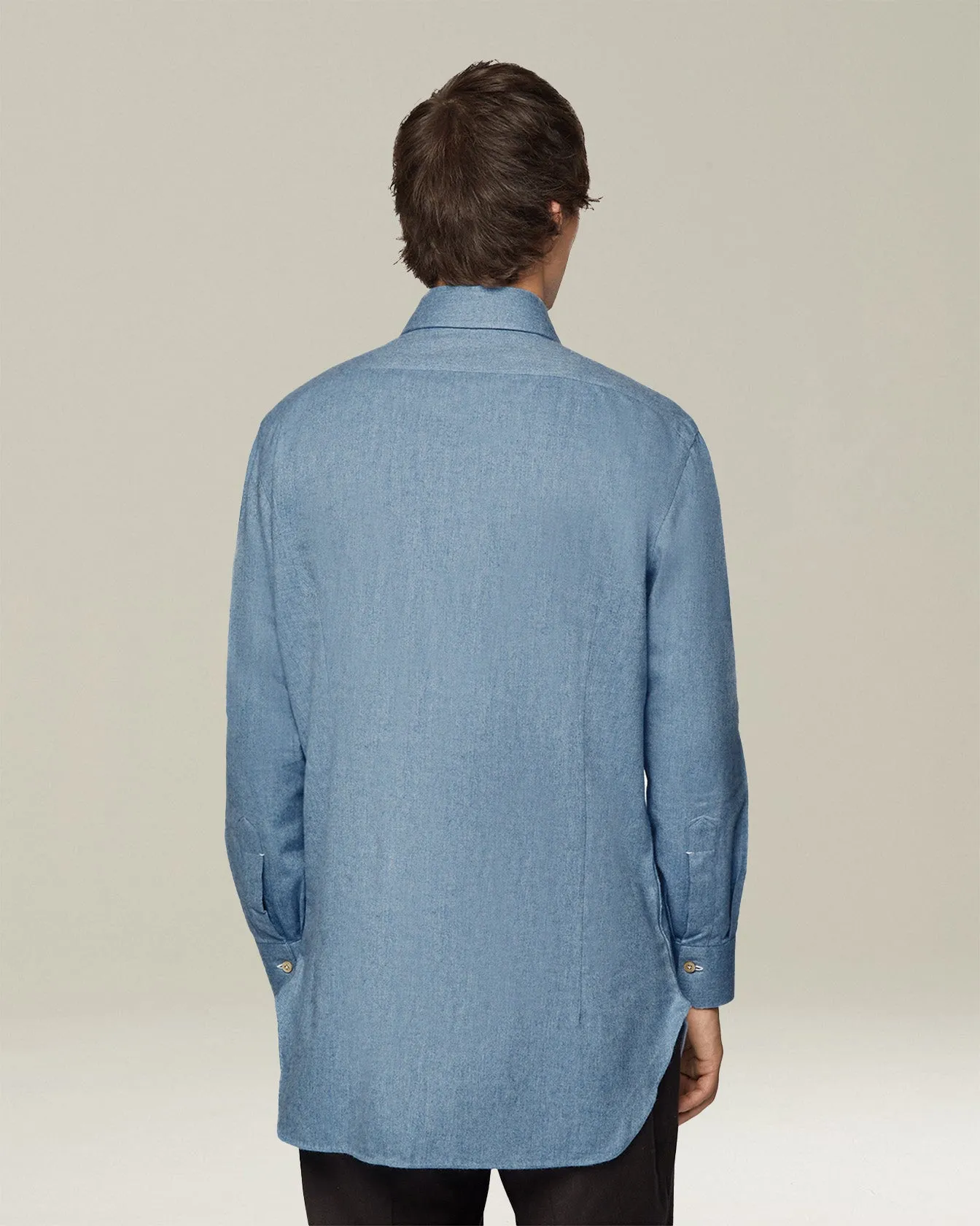 MONOCHROME FLANNEL SHIRT sold by Kiton product image thumbnail 3