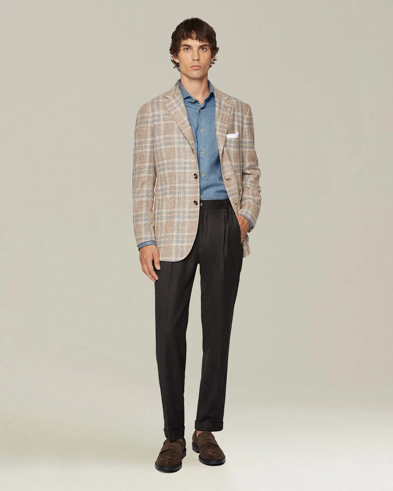 MONOCHROME FLANNEL SHIRT sold by Kiton product image thumbnail 5