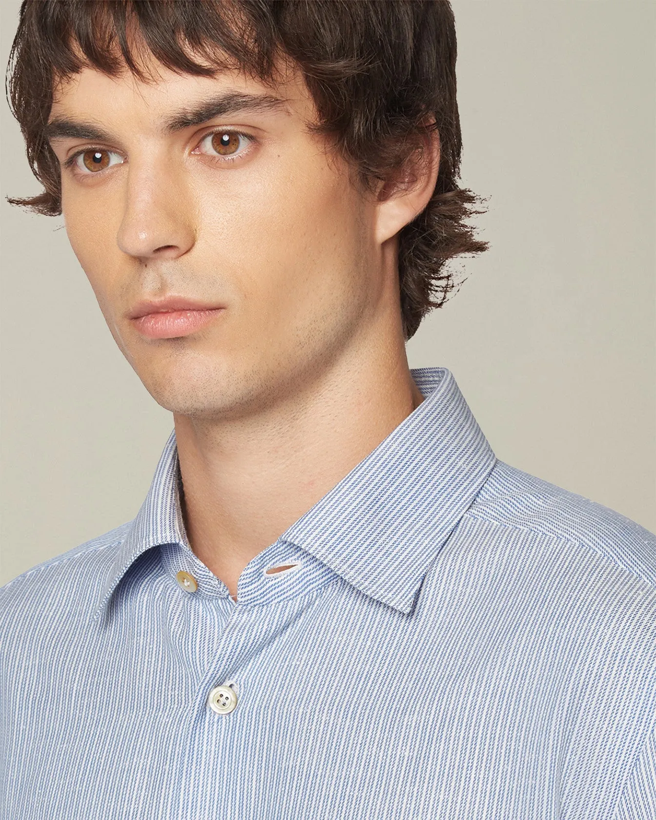 STRIPED COTTON SHIRT sold by Kiton product image thumbnail 2