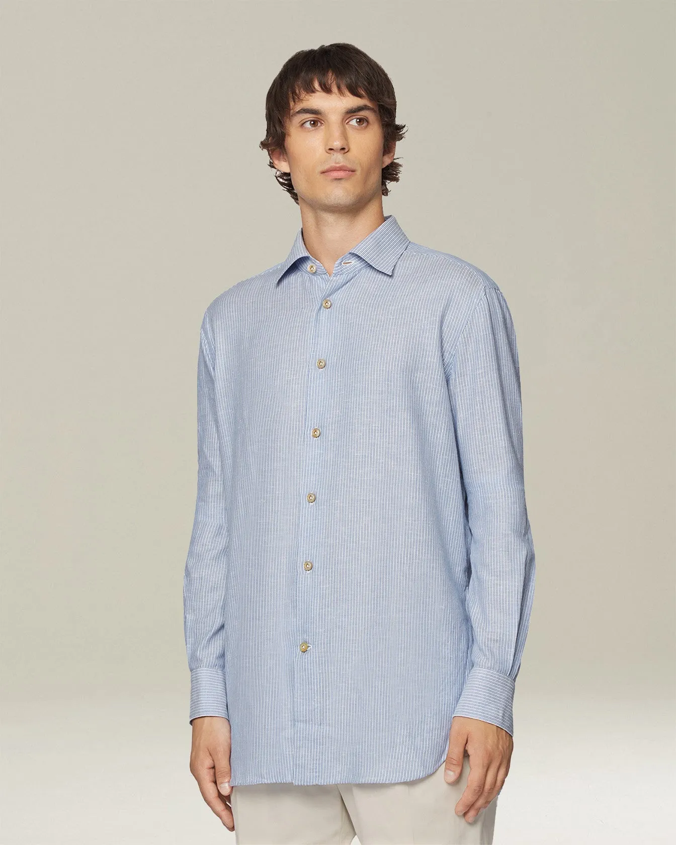 STRIPED COTTON SHIRT sold by Kiton product image thumbnail 3