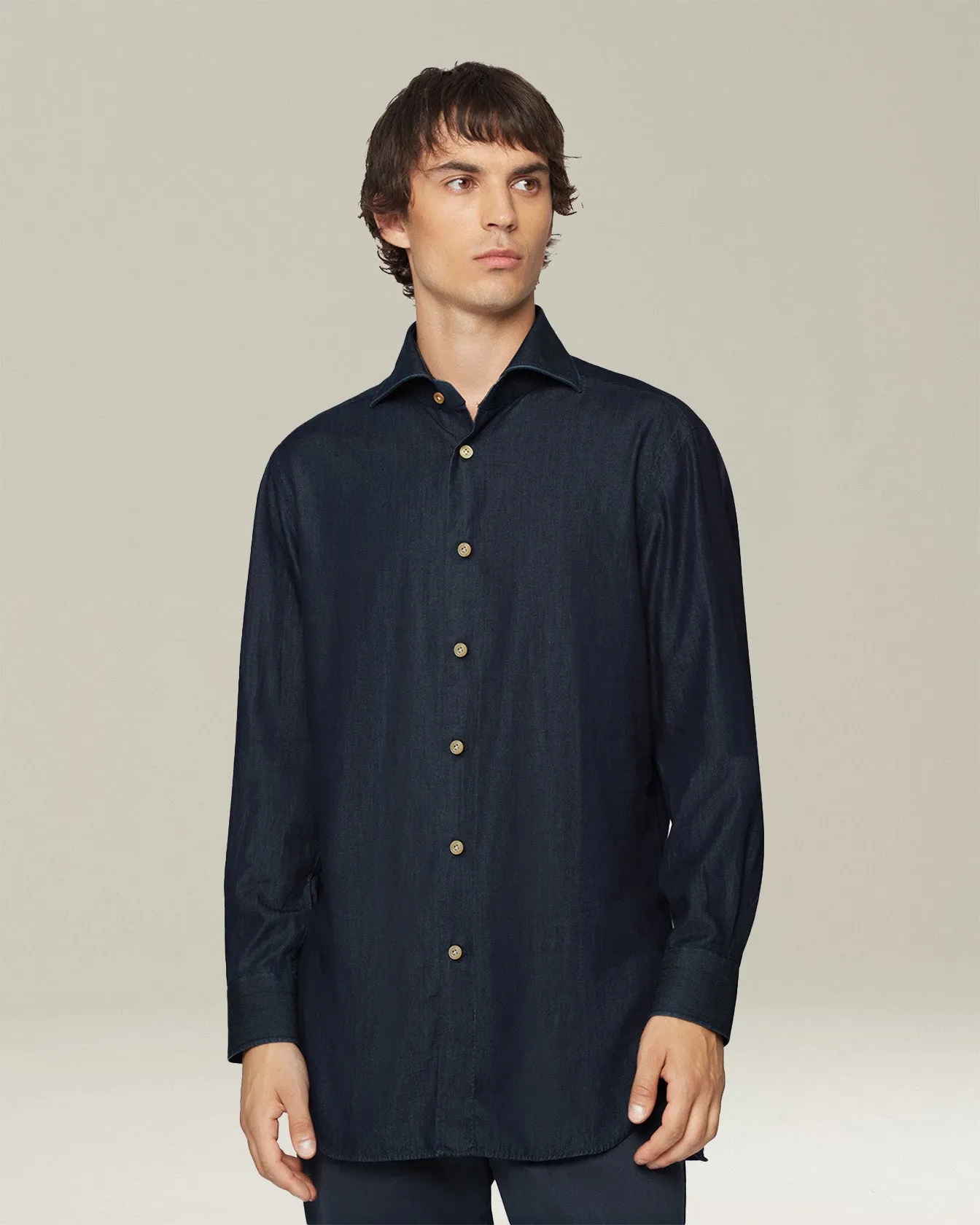 CASUAL DENIM SHIRT sold by Kiton product image thumbnail 2