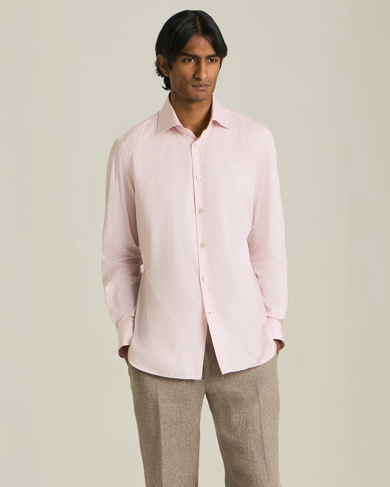 STRIPED COTTON SHIRT sold by Kiton product image thumbnail 2