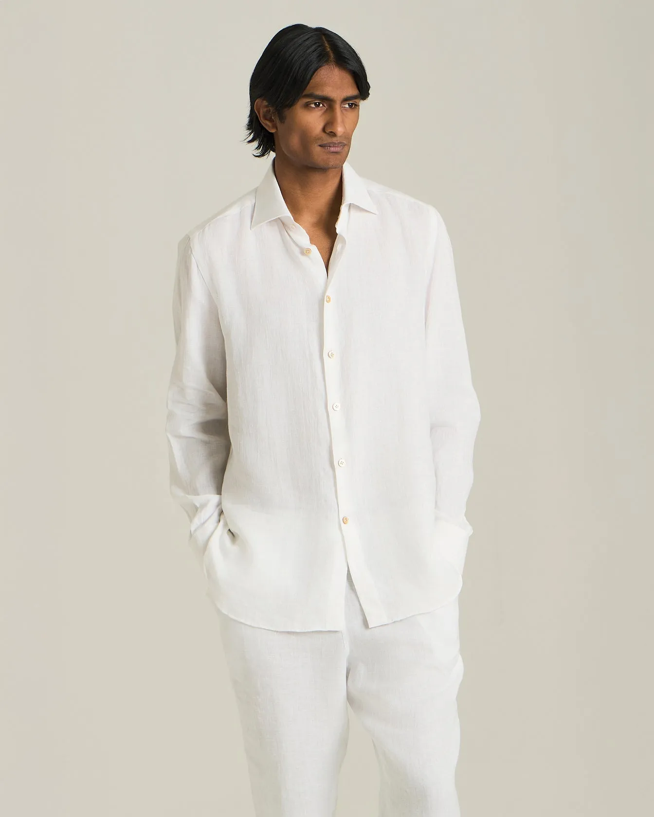 ESSENTIAL LINEN SHIRT sold by Kiton product image thumbnail 2
