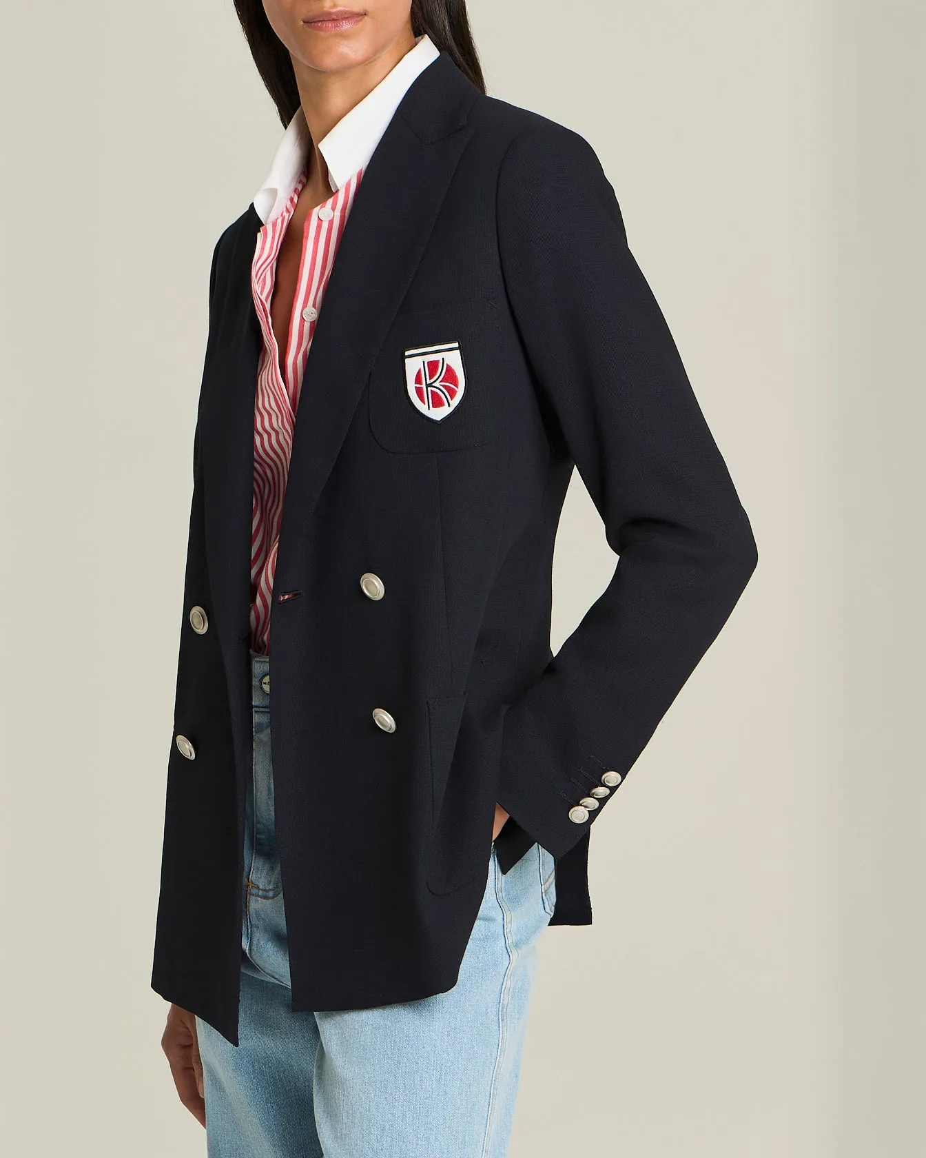 DOUBLE-BREASTED WOOL BLAZER - TENNIS CAPSULE COLLECTION sold by Kiton product image thumbnail 4