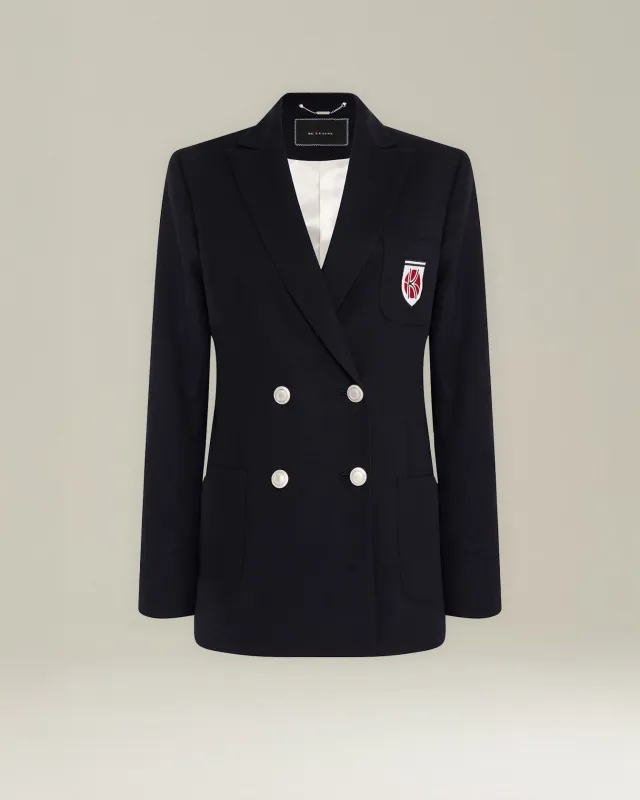 DOUBLE-BREASTED WOOL BLAZER - TENNIS CAPSULE COLLECTION made by Kiton