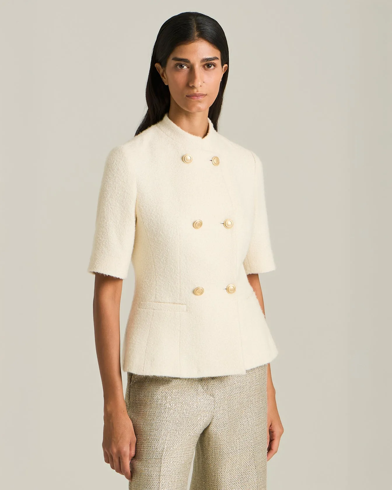 DOUBLE-BREASTED CASHMERE AND SILK BLAZER sold by Kiton product image thumbnail 2