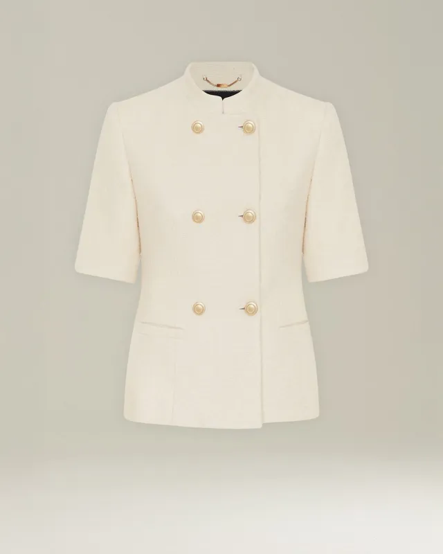 DOUBLE-BREASTED CASHMERE AND SILK BLAZER sold by Kiton