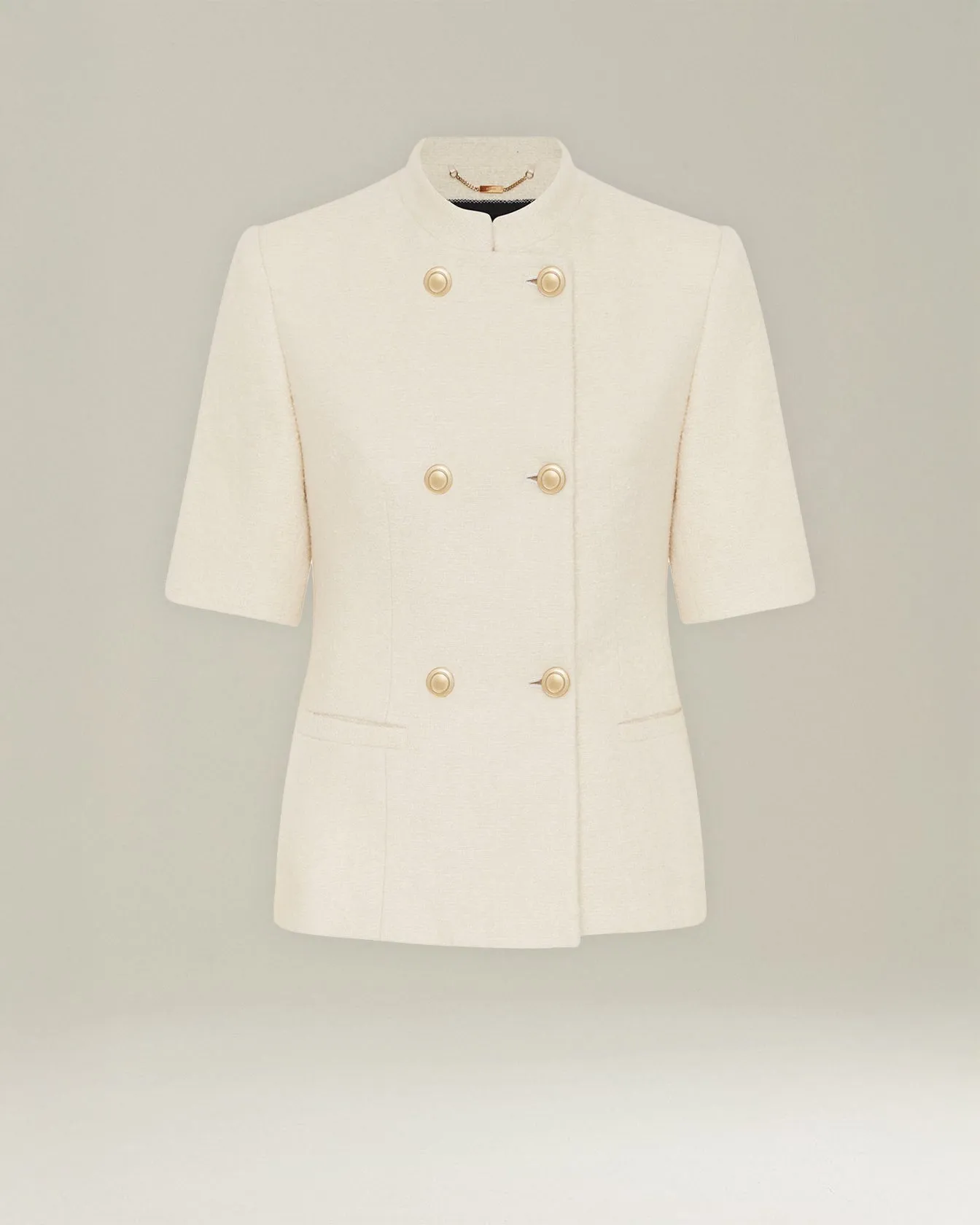 DOUBLE-BREASTED CASHMERE AND SILK BLAZER sold by Kiton