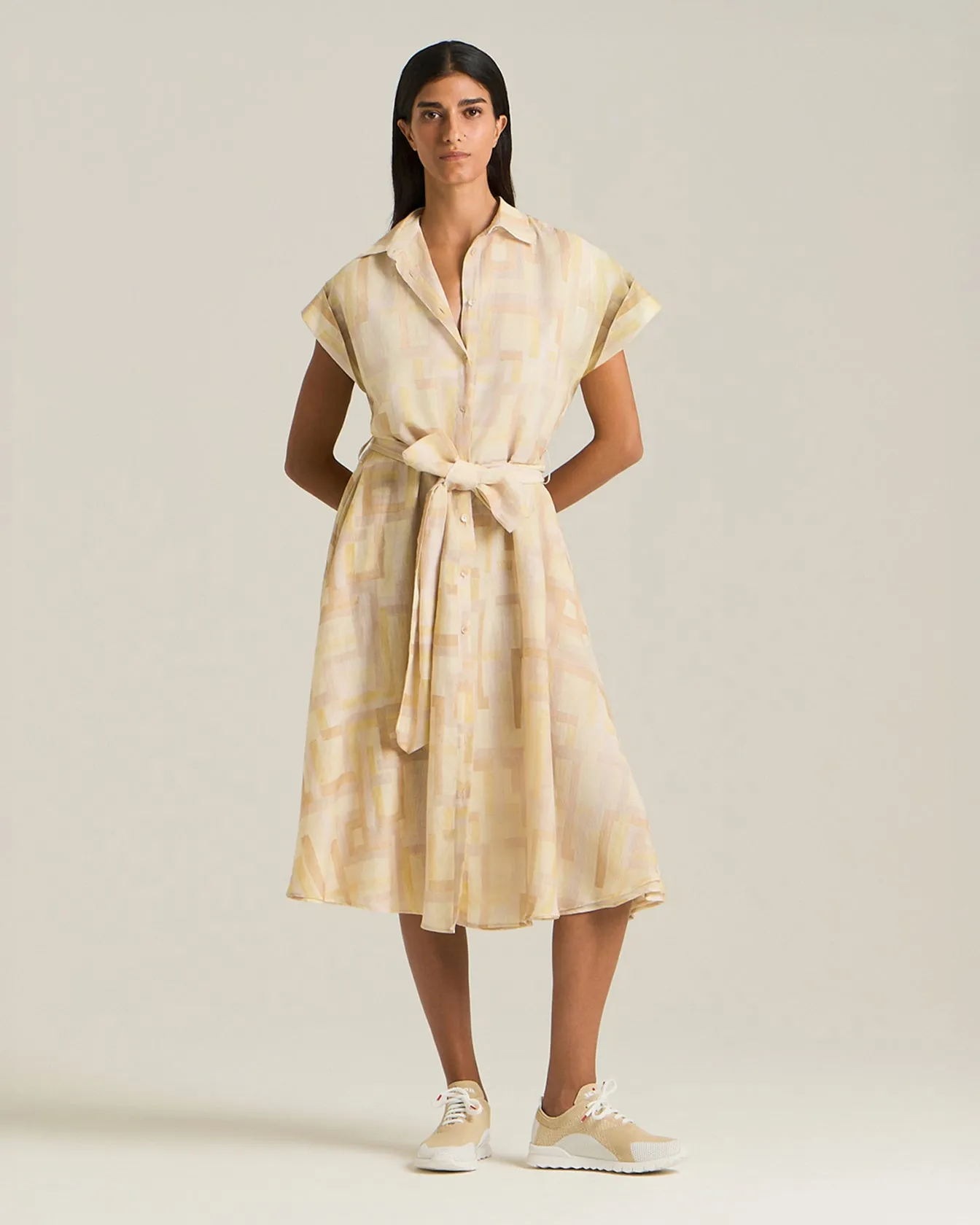 COTTON AND SILK VOILE DAY DRESS sold by Kiton product image thumbnail 2