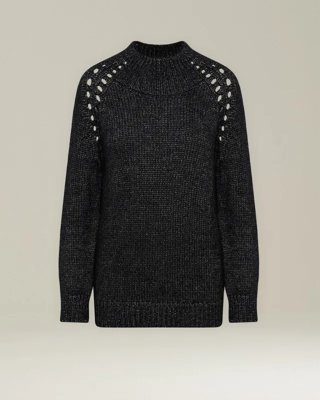 CASHMERE JUMPER WITH PERFORATED DETAILING sold by Kiton