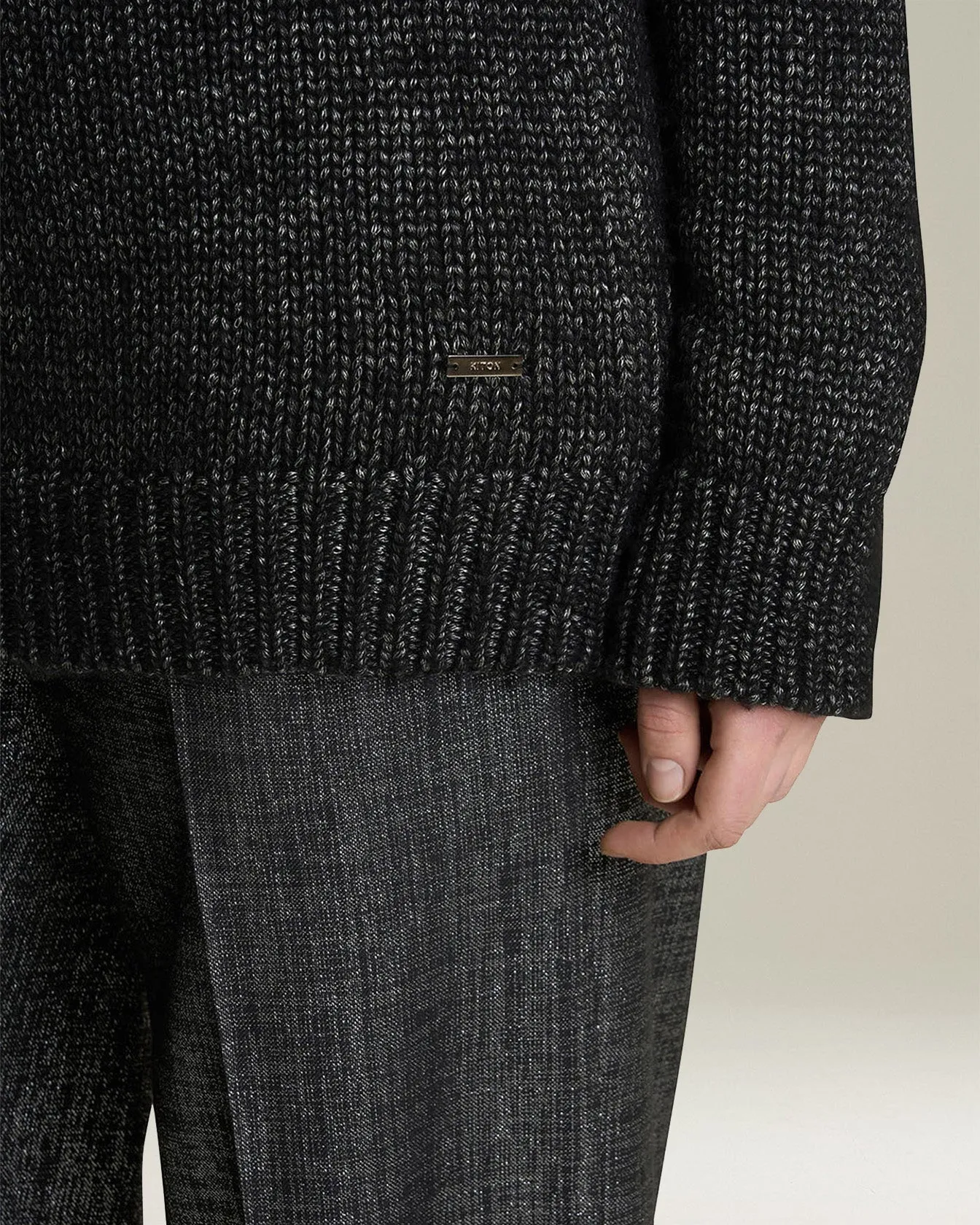 CASHMERE JUMPER WITH PERFORATED DETAILING sold by Kiton product image thumbnail 4