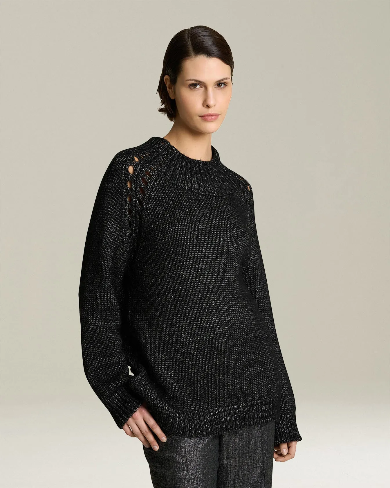 CASHMERE JUMPER WITH PERFORATED DETAILING sold by Kiton product image thumbnail 2