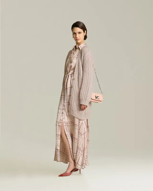 CASHMERE AND SILK RIBBED CARDIGAN sold by Kiton