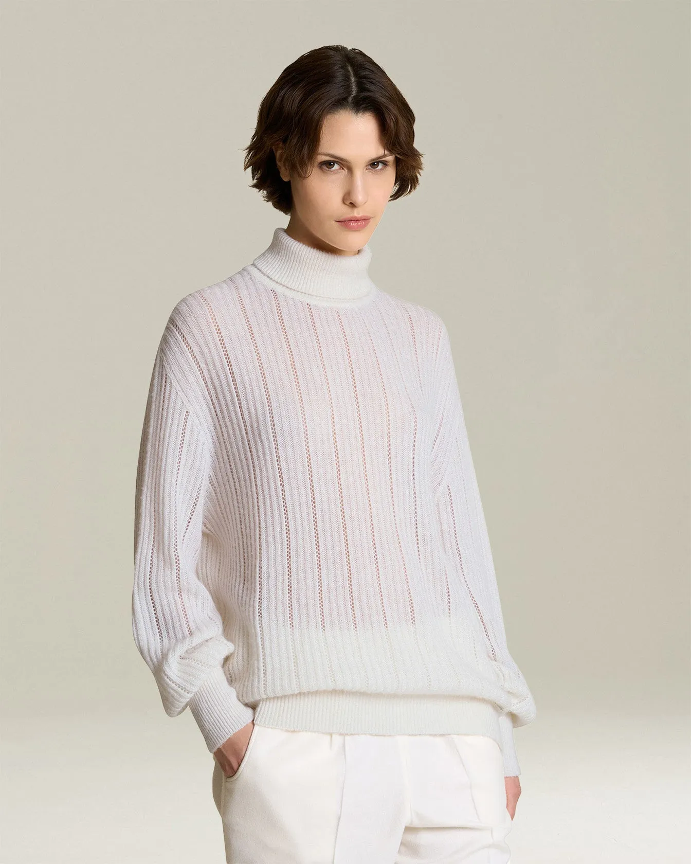 CASHMERE AND SILK RIBBED JUMPER sold by Kiton product image thumbnail 2