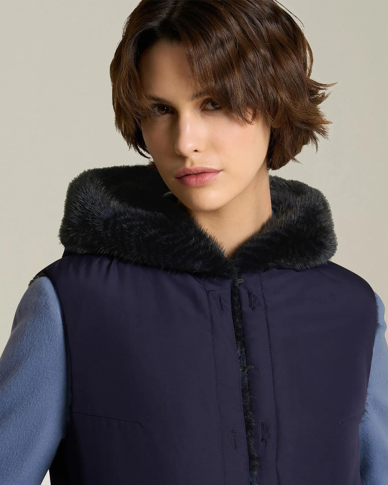 SLEEVELESS MINK JACKET sold by Kiton product image thumbnail 4