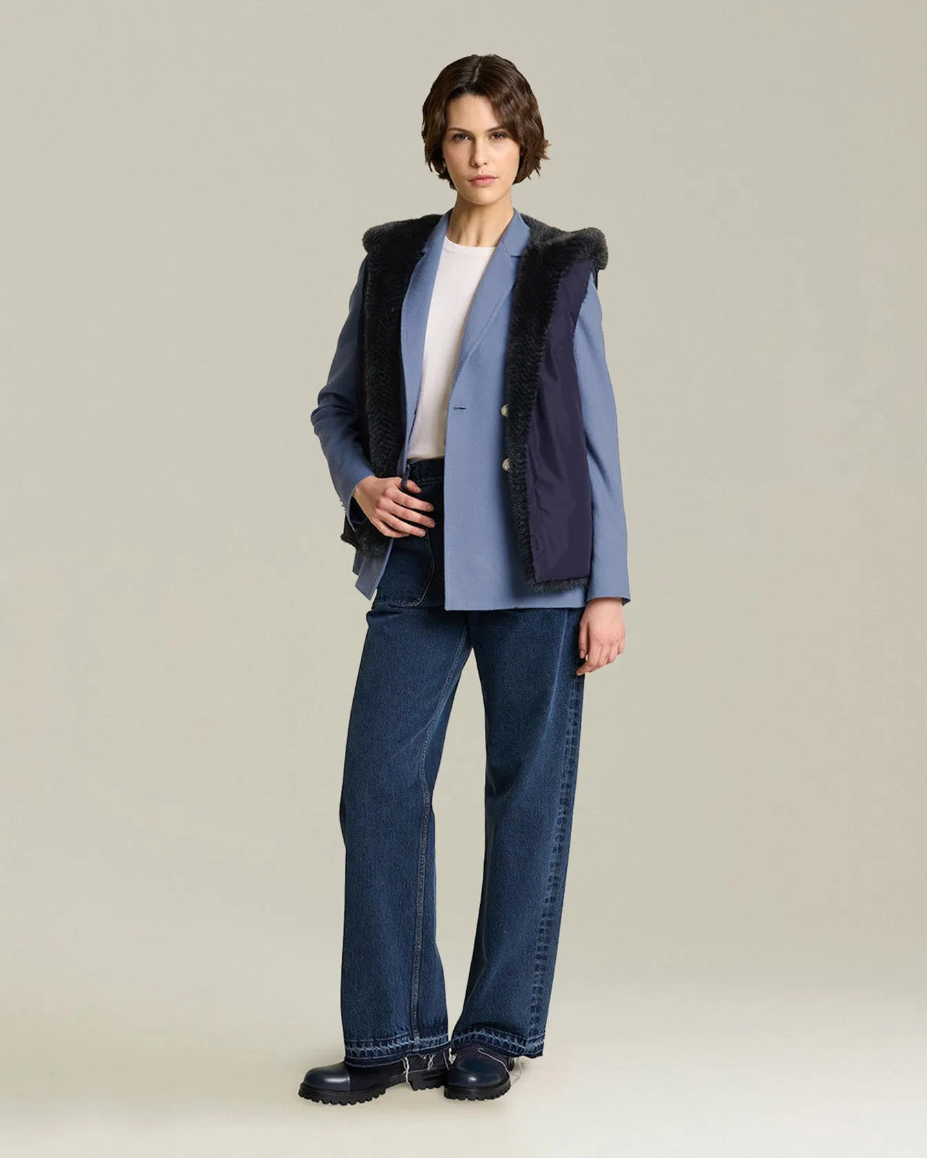 SLEEVELESS MINK JACKET sold by Kiton product image thumbnail 5