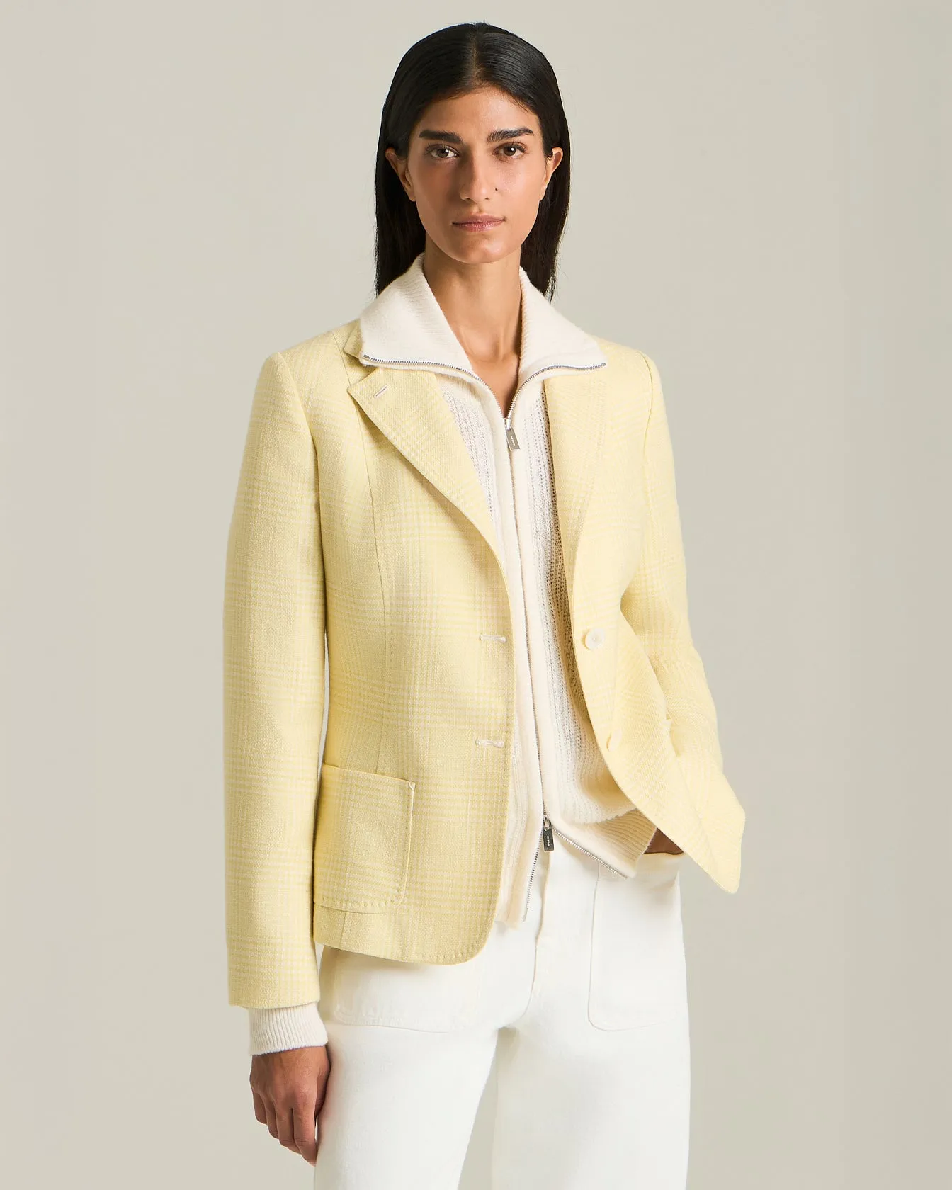 GLEN PLAID SILK BLEND BLAZER sold by Kiton product image thumbnail 2