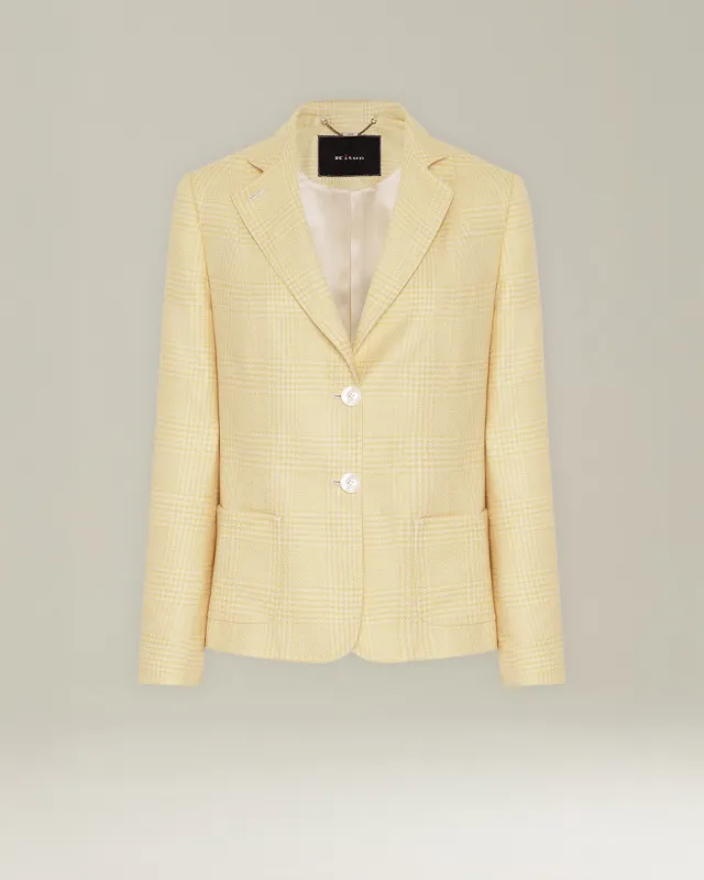 GLEN PLAID SILK BLEND BLAZER made by Kiton
