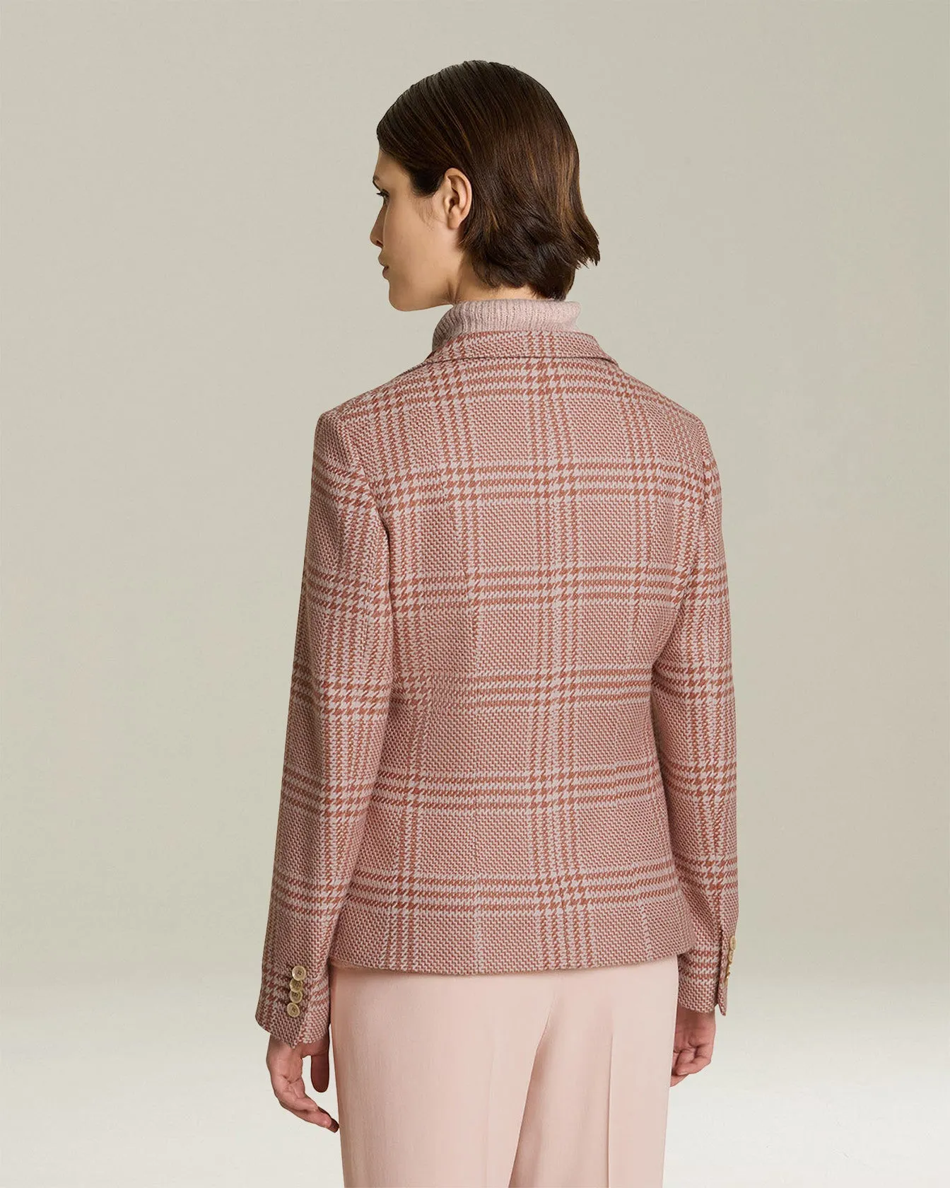 GLEN PLAID CASHMERE AND SILK BLAZER sold by Kiton product image thumbnail 3