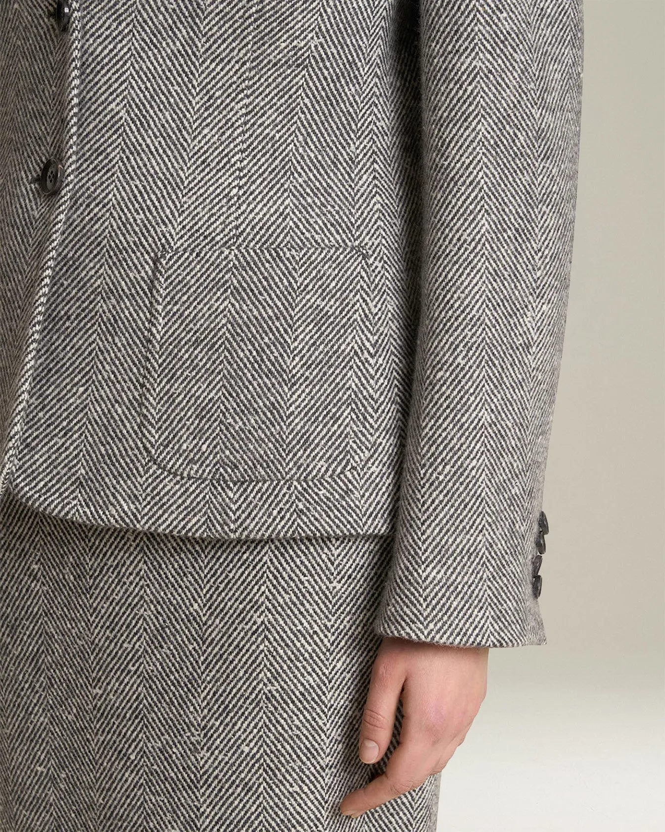 HERRINGBONE CASHMERE BLAZER sold by Kiton product image thumbnail 4