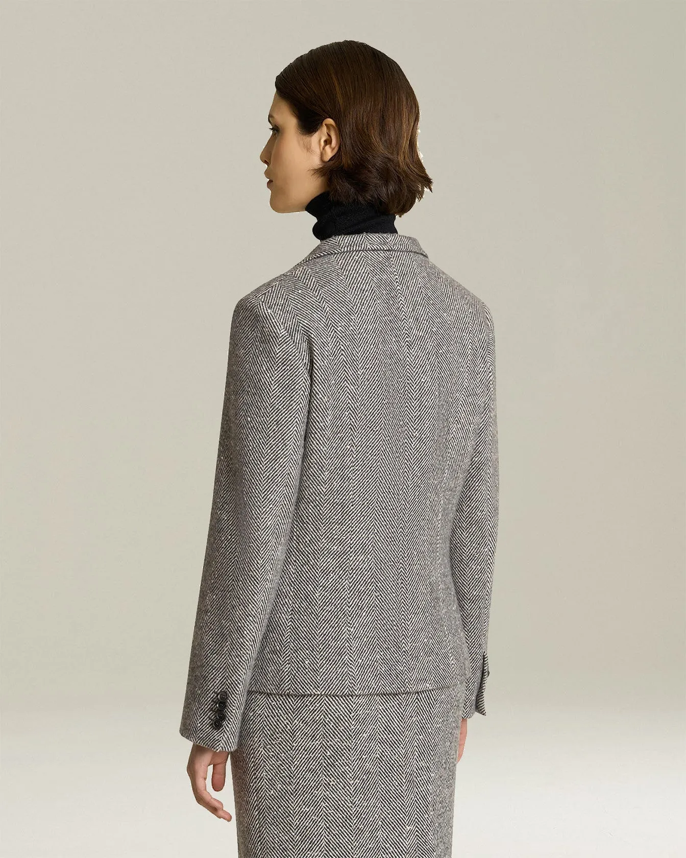 HERRINGBONE CASHMERE BLAZER sold by Kiton product image thumbnail 3