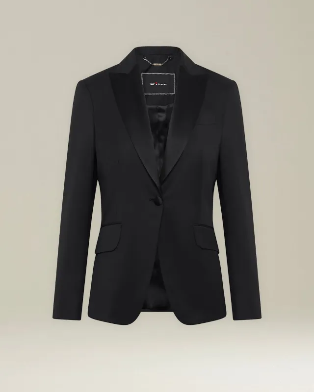 WOOL TUXEDO JACKET made by Kiton