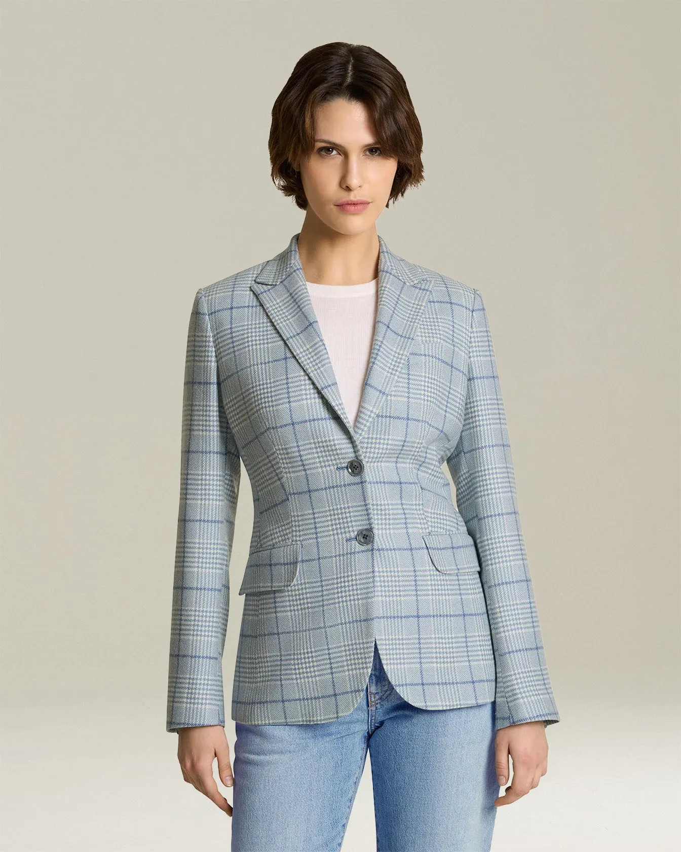 CHECKED CASHMERE BLAZER sold by Kiton product image thumbnail 2