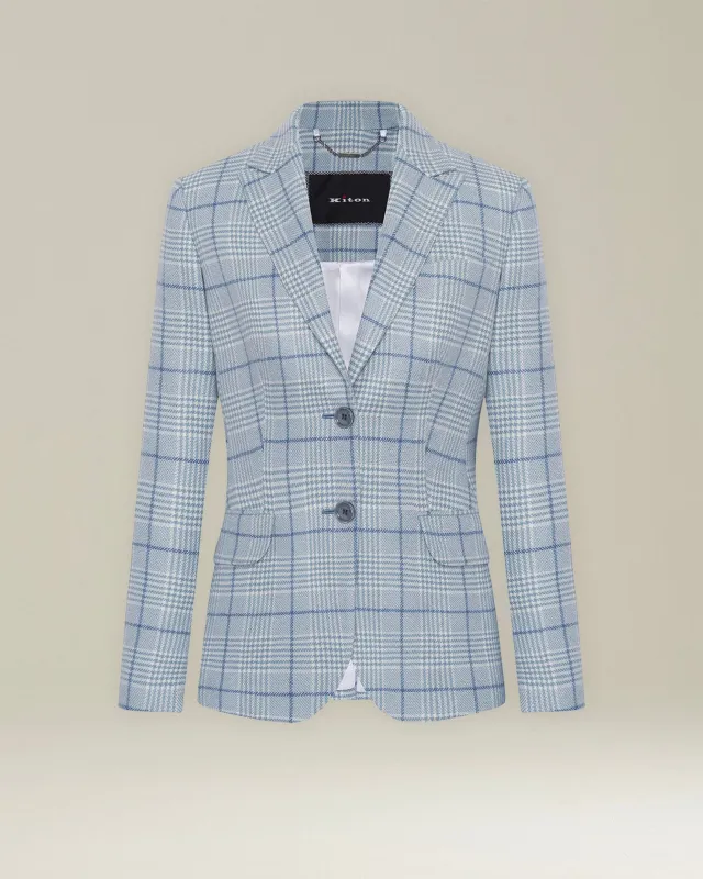 CHECKED CASHMERE BLAZER sold by Kiton