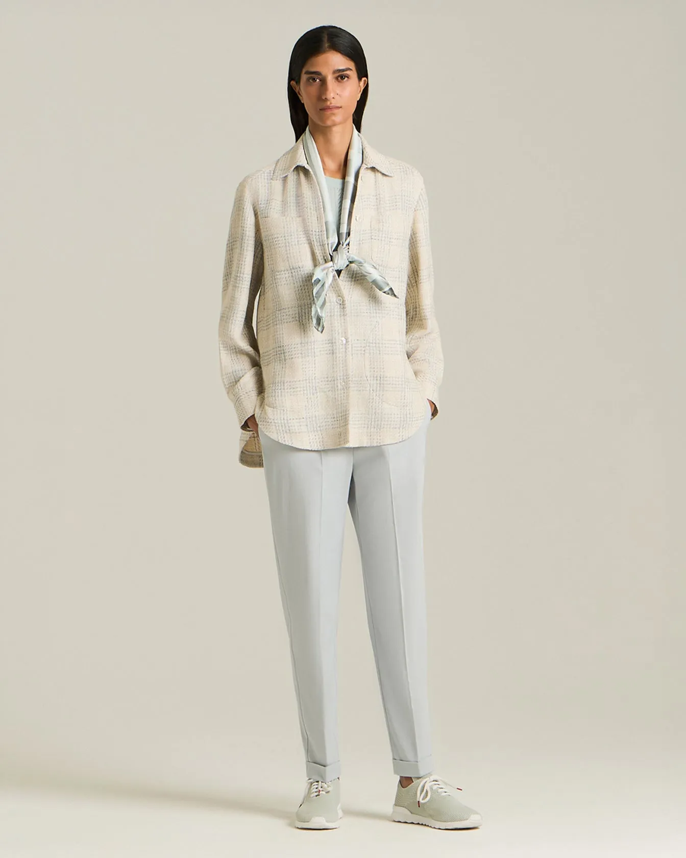 COTTON AND CASHMERE TROUSERS sold by Kiton product image thumbnail 5