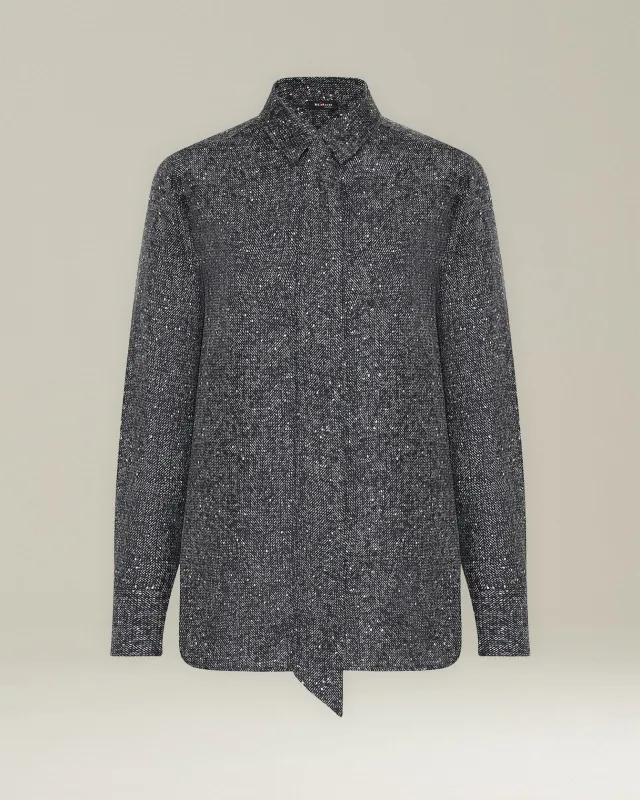 LAMÉ EFFECT SILK SHIRT sold by Kiton