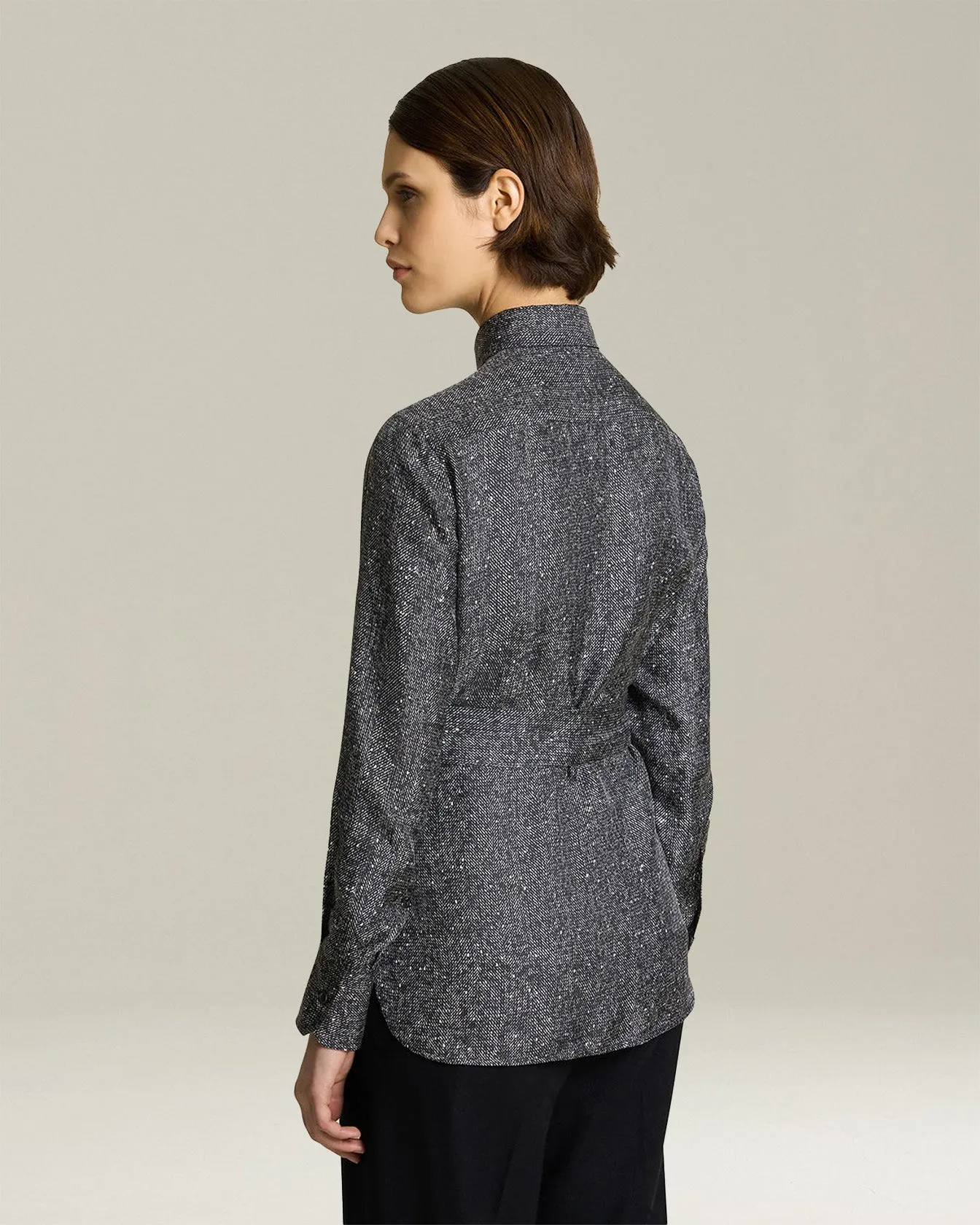 LAMÉ EFFECT SILK SHIRT sold by Kiton product image thumbnail 3