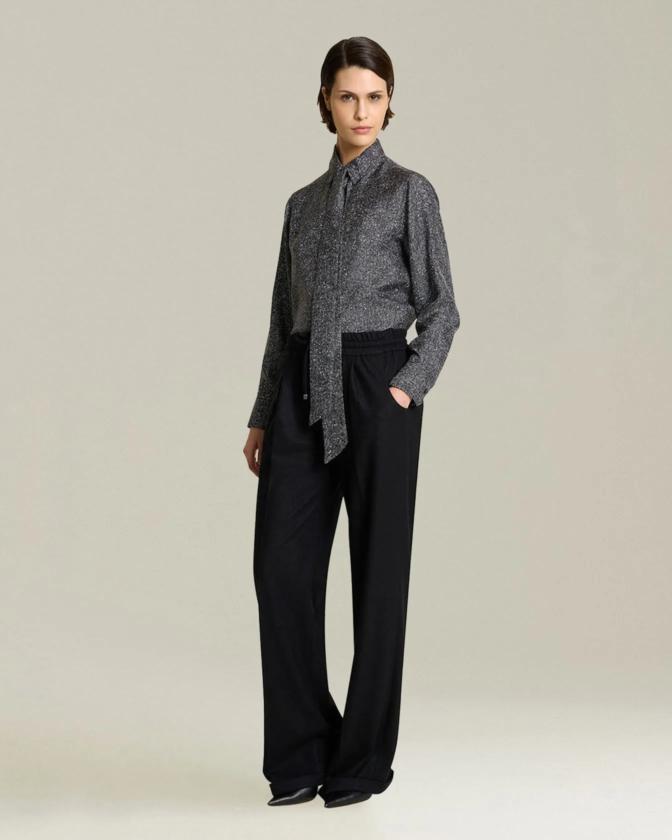 LAMÉ EFFECT SILK SHIRT sold by Kiton product image thumbnail 5