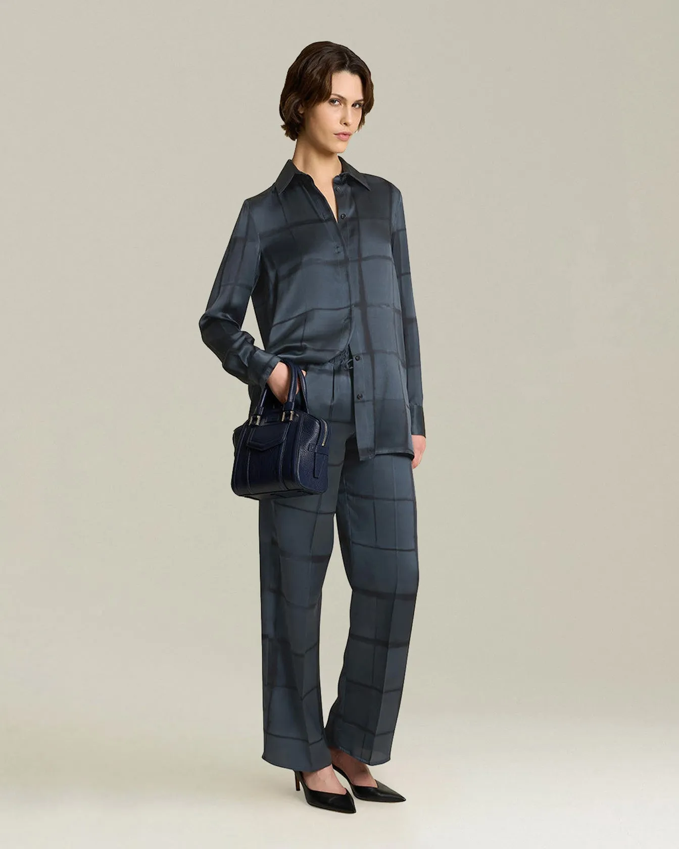 PRINTED SILK DRAWSTRING TROUSERS sold by Kiton product image thumbnail 5